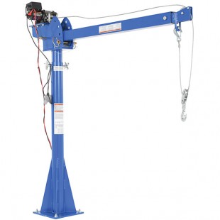 Vestil WTJ-20-4-DC 2,000 lb. Battery-Powered Jib Lift Crane with 360-Degree Swivel, 106 1/2 Vestil WTJ-20-4-DC 2,000 lb. Battery-Powered Jib Lift Crane with 360-Degree Swivel, 106 1/2