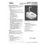 American Standard Afwall Millenium 2856016.020 Flushometer Toilet System with Wall-Mount Toilet and Manual Piston Flush Valve - 1.6 GPF