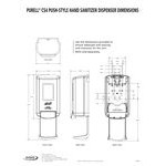 PURELL® 5124-01 CS4 1200 mL Graphite Gray Manual Hand Sanitizer Dispenser with Wall / Floor Shield