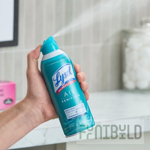Lysol RAC99350CT 10 oz. Simple Fresh Scent Air Sanitizer Spray - 6/Case