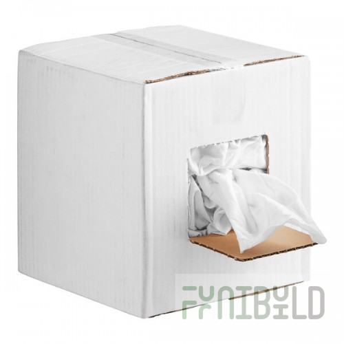 Hospeco White Lightweight New T-Shirt Rags in Bulk - 5 lb.