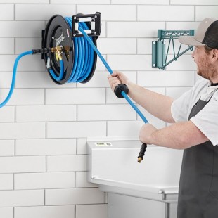 Regency Open Powder-Coated Steel Hose Reel with 50' x 3/8 Regency Open Powder-Coated Steel Hose Reel with 50' x 3/8