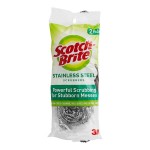 3M Scotch-BriteTM 70007051884 Stainless Steel Scrubber - 2/Pack