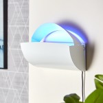 Lavex Zap N Trap White Wall Sconce Insect Light Trap with 2 Glue Boards, 1,500 sq. ft. Coverage - 120V, 30W