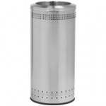 Commercial Zone 781801 Precision 25 Gallon Imprinted Black Steel Round Trash Can and Open Top Lid Set Commercial Zone 781801 Precision 25 Gallon Imprinted Black Steel Round Trash Can and Open Top Lid Set