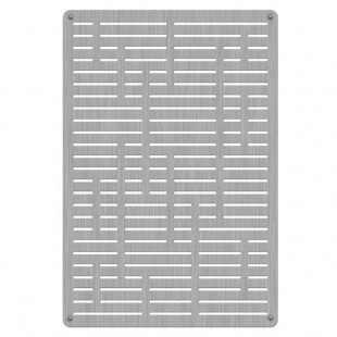 Commercial Zone 725629 Stainless Steel Replacement Panels with Horizontal Line Design for 42 Gallon Trash and Recycling Bins - 4/Pack Commercial Zone 725629 Stainless Steel Replacement Panels with Horizontal Line Design for 42 Gallon Trash and Recycling Bins - 4/Pack