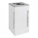 Ex-Cell Kaiser RC-KD36-R BT-HMG Black Tie Kaleidoscope Hammered Gray Square 36 Gallon Recyclables Receptacle