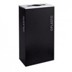 Ex-Cell Kaiser RC-KD36-R BT-HMG Black Tie Kaleidoscope Hammered Gray Square 36 Gallon Recyclables Receptacle