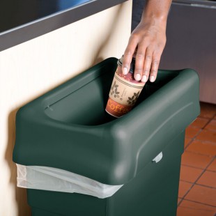 Rubbermaid® 1829400 Slim Jim Green Drop Shot Rectangular Trash Can Lid