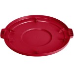 Carlisle 84103305 Bronco 32 Gallon Red Flat Round Trash Can Lid Carlisle 84103305 Bronco 32 Gallon Red Flat Round Trash Can Lid