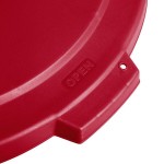 Carlisle 84103305 Bronco 32 Gallon Red Flat Round Trash Can Lid Carlisle 84103305 Bronco 32 Gallon Red Flat Round Trash Can Lid