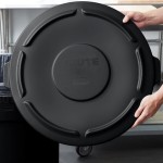 Rubbermaid® 1779738 BRUTE 55 Gallon Black Executive Round Trash Can Lid