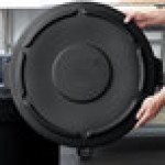 Rubbermaid® 1779738 BRUTE 55 Gallon Black Executive Round Trash Can Lid