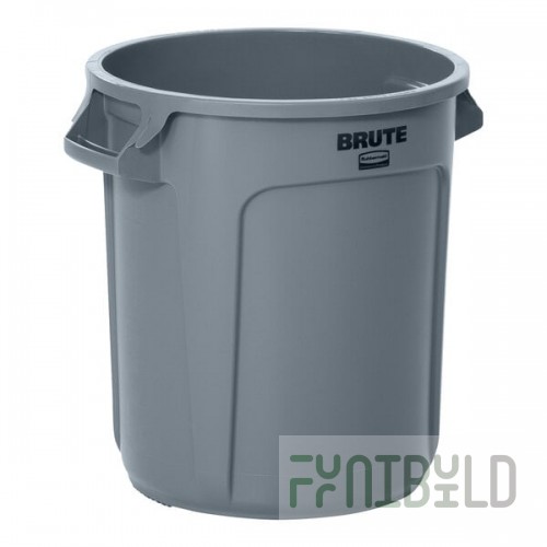 Rubbermaid® FG261000GRAY BRUTE 10 Gallon Gray Round Trash Can