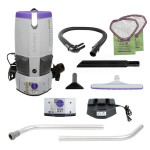 ProTeam 107650 GoFree Flex Pro II 12 Ah 6 Qt. Cordless Backpack Vacuum with Xover Multi-Surface Two-Piece Wand Tool Kit ProTeam 107650 GoFree Flex Pro II 12 Ah 6 Qt. Cordless Backpack Vacuum with Xover Multi-Surface Two-Piece Wand Tool Kit