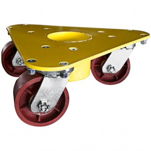 Bond 3500 lb. Extreme Weight Steel Triangular Cup Dolly with Ductile Iron Casters 5500 DU Bond 3500 lb. Extreme Weight Steel Triangular Cup Dolly with Ductile Iron Casters 5500 DU