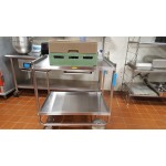 Lakeside 758 Heavy Duty Stainless Steel 2 Shelf Utility Cart - 22 3/8