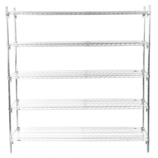 Metro 5A577C Stationary Super Erecta Adjustable 2 Series Chrome Wire Shelving Unit - 24 Metro 5A577C Stationary Super Erecta Adjustable 2 Series Chrome Wire Shelving Unit - 24