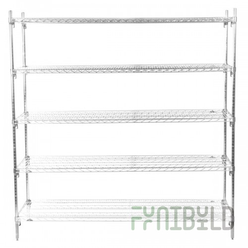 Metro 5A577C Stationary Super Erecta Adjustable 2 Series Chrome Wire Shelving Unit - 24