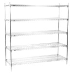 Metro 5A577C Stationary Super Erecta Adjustable 2 Series Chrome Wire Shelving Unit - 24