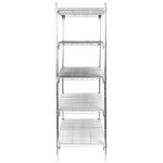 Metro 5A577C Stationary Super Erecta Adjustable 2 Series Chrome Wire Shelving Unit - 24