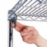 Metro 5A577C Stationary Super Erecta Adjustable 2 Series Chrome Wire Shelving Unit - 24