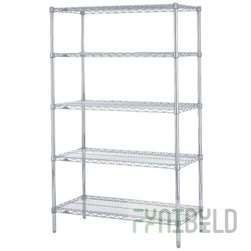 Metro 5N557BR Super Erecta Brite Wire Stationary Starter Shelving Unit - 24