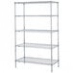 Metro 5N557BR Super Erecta Brite Wire Stationary Starter Shelving Unit - 24 Metro 5N557BR Super Erecta Brite Wire Stationary Starter Shelving Unit - 24