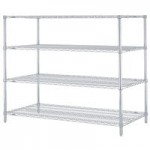 Metro 5N557BR Super Erecta Brite Wire Stationary Starter Shelving Unit - 24 Metro 5N557BR Super Erecta Brite Wire Stationary Starter Shelving Unit - 24