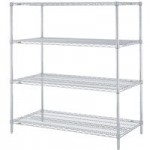 Metro 5N557BR Super Erecta Brite Wire Stationary Starter Shelving Unit - 24 Metro 5N557BR Super Erecta Brite Wire Stationary Starter Shelving Unit - 24