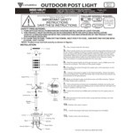 Canarm Tayla Sand Black 1-Light Outdoor Light Post - 120V, 4W