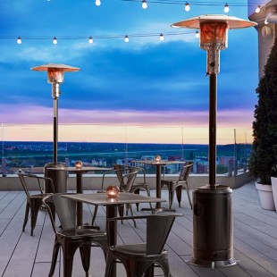 Backyard Pro Courtyard Series PH1BLK Black Portable Propane Outdoor Patio Heater - 47,000 BTU Backyard Pro Courtyard Series PH1BLK Black Portable Propane Outdoor Patio Heater - 47,000 BTU