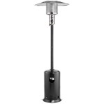Backyard Pro Courtyard Series PH1BLK Black Portable Propane Outdoor Patio Heater - 47,000 BTU