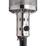 Backyard Pro Courtyard Series PH1BLK Black Portable Propane Outdoor Patio Heater - 47,000 BTU