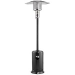 Backyard Pro Courtyard Series PH1BLK Black Portable Propane Outdoor Patio Heater - 47,000 BTU