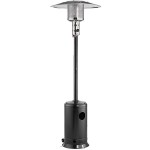 Backyard Pro Courtyard Series PH1BLK Black Portable Propane Outdoor Patio Heater - 47,000 BTU