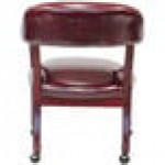 Boss B9545-BY Burgundy Vinyl Captain's Chair with Casters