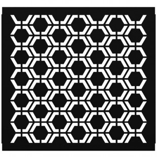 SelectSpace 3' Stock Black Hexagonal Pattern Partition Panel