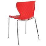 Flash Furniture LF-7-07C-RED-GG Lowell Contemporary Red Plastic Stackable Chair Flash Furniture LF-7-07C-RED-GG Lowell Contemporary Red Plastic Stackable Chair