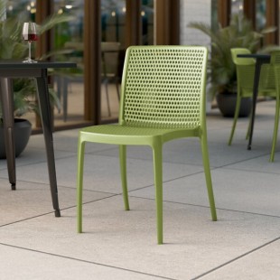 Lancaster Table & Seating Rio Sea Moss Green Resin Side Chair Lancaster Table & Seating Rio Sea Moss Green Resin Side Chair