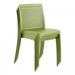 Lancaster Table & Seating Rio Sea Moss Green Resin Side Chair Lancaster Table & Seating Rio Sea Moss Green Resin Side Chair