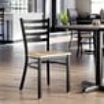 Lancaster Table & Seating Black Finish Ladder Back Chair with Driftwood Seat - Detached Seat Lancaster Table & Seating Black Finish Ladder Back Chair with Driftwood Seat - Detached Seat