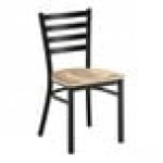 Lancaster Table & Seating Black Finish Ladder Back Chair with Driftwood Seat - Detached Seat Lancaster Table & Seating Black Finish Ladder Back Chair with Driftwood Seat - Detached Seat