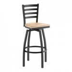 Lancaster Table & Seating Black Finish Ladder Back Chair with Driftwood Seat - Detached Seat Lancaster Table & Seating Black Finish Ladder Back Chair with Driftwood Seat - Detached Seat