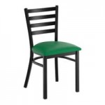 Lancaster Table & Seating Black Finish Ladder Back Chair with Driftwood Seat - Detached Seat Lancaster Table & Seating Black Finish Ladder Back Chair with Driftwood Seat - Detached Seat