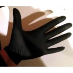 Lavex Powder-Free Disposable Nitrile 5 Mil Thick Textured Gloves - Large - 100/Box