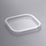 Fabri-Kal LSQ TruWare Square Plug Fit PET Deli Lid - 600/Case Fabri-Kal LSQ TruWare Square Plug Fit PET Deli Lid - 600/Case