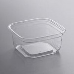 Fabri-Kal LSQ TruWare Square Plug Fit PET Deli Lid - 600/Case Fabri-Kal LSQ TruWare Square Plug Fit PET Deli Lid - 600/Case