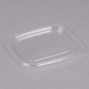 Dart C12DLR ClearPac Clear Snap-On Flat Lid for 8, 12, and 16 oz. Plastic Containers - 1,008/Case