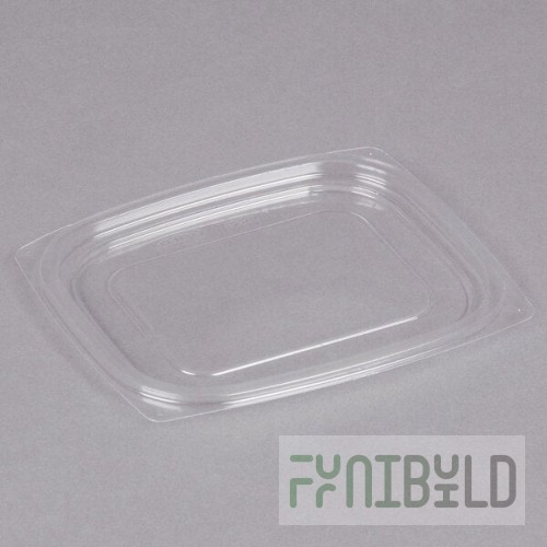 Dart C12DLR ClearPac Clear Snap-On Flat Lid for 8, 12, and 16 oz. Plastic Containers - 1,008/Case